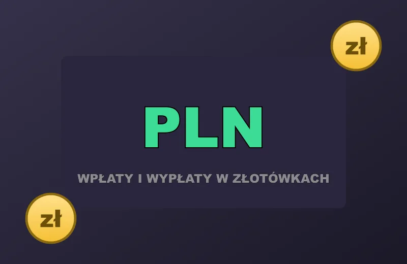 Napis PLN i monety złotówek – kasa casino Ritzo